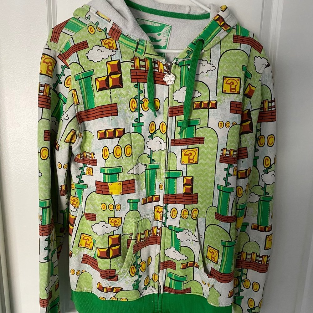 "Enclothe" Unique Camouflage Super Mario Brothers Hoodie - Picture 3 of 9